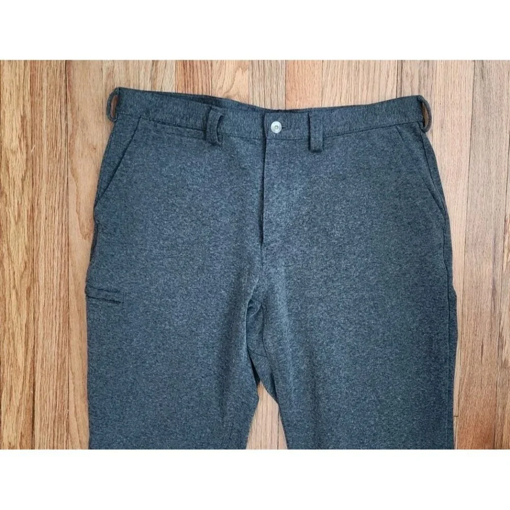 Duluth Trading Travel Pants Flex Incog- Chino Soft Knit Stretch Comfy 38x30 Grey
